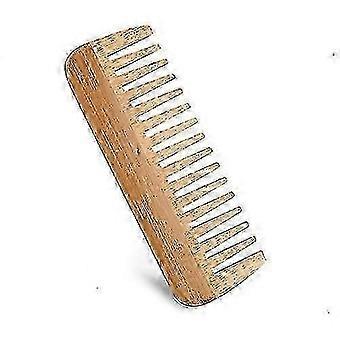 Bamboo Wide-Tooth Comb for Detangling Long Hair, Gentle on Curly and Thick Hair, Eco-Friendly Hair Care Tool