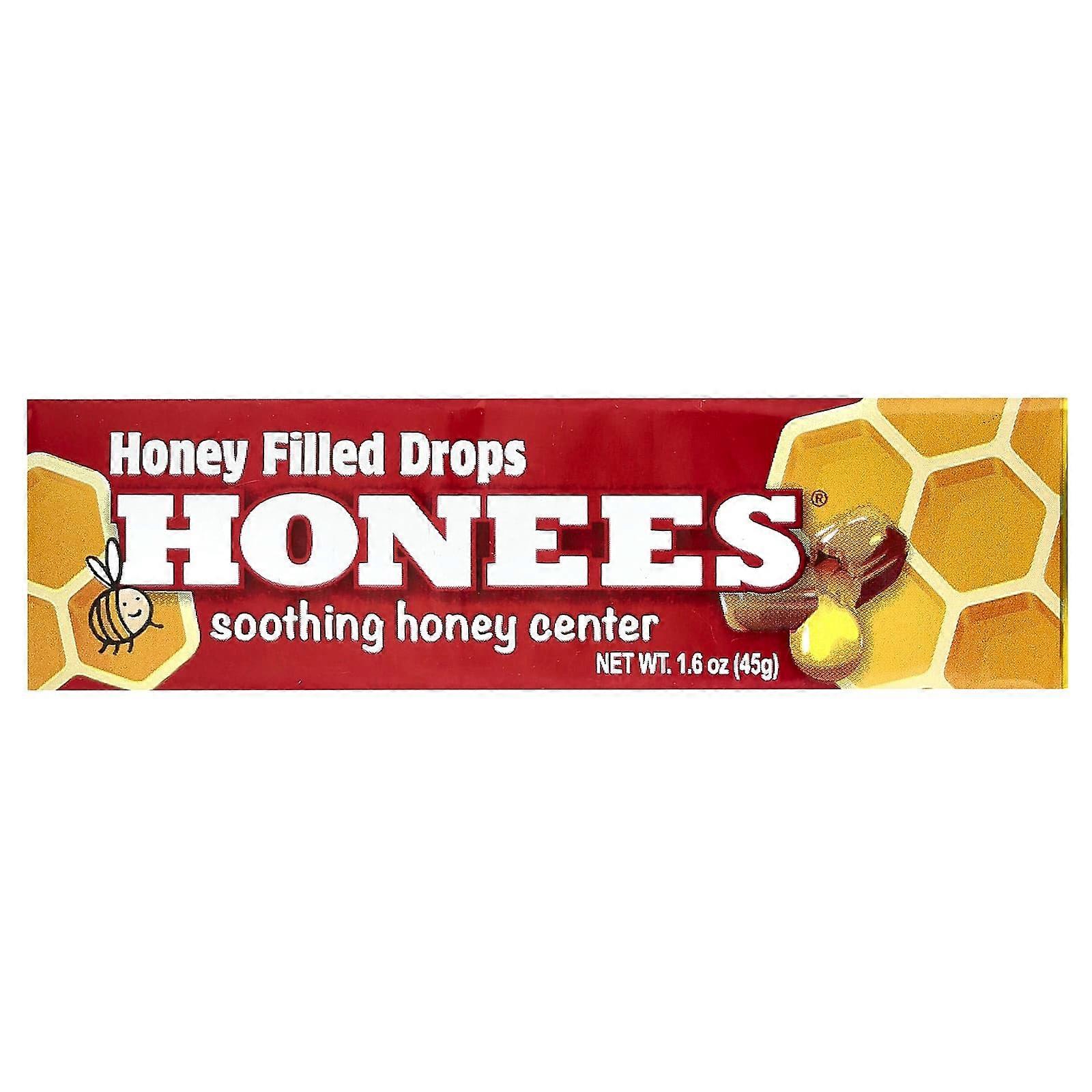 Honees, honningfylte dråper, 45 g, 7-pakning