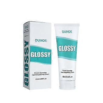 OUHOE Protein Haarglättungscreme, Reparatur von geschädigtem trockenem Haar Kostenlose Glättung Styling Haar weich