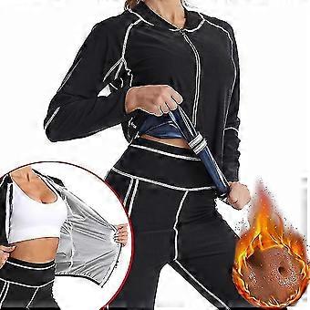 Women's Sauna Sweat Suit Thermo Leggings Body Shaper Jacket for Weight Loss