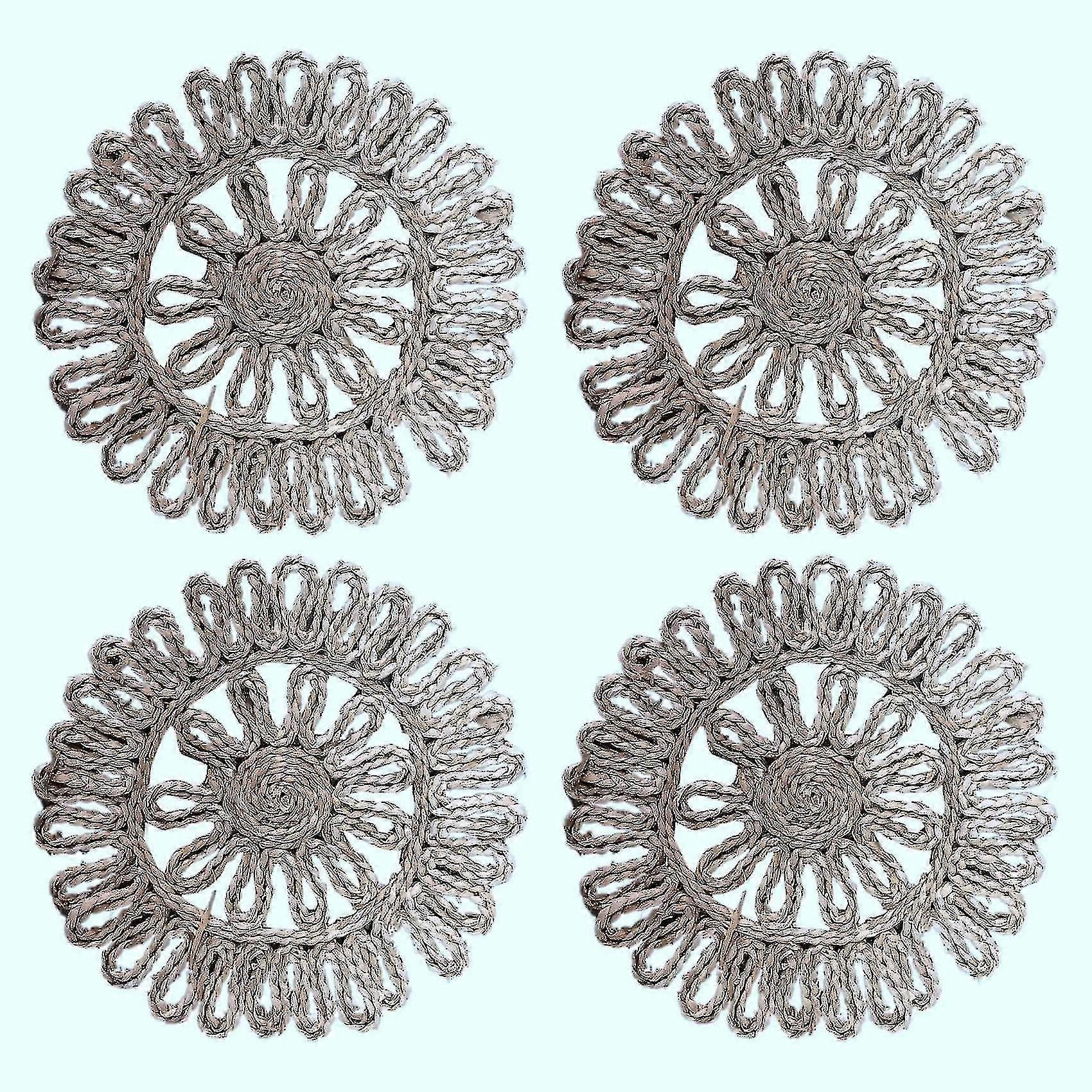 Round Woven Placemat For Dining Table,rattan Tablemat For Table Mat