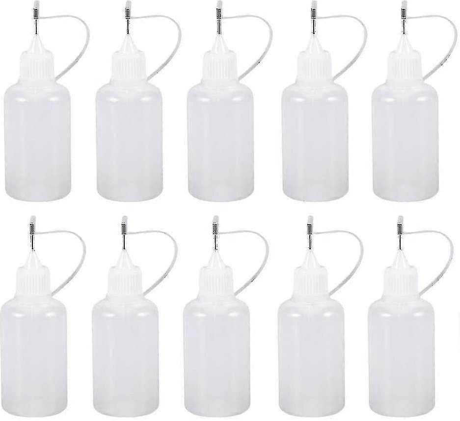 12pcs Plastic Bottles With Nozzles, Precision Tip Applicator Squeeze Bottles