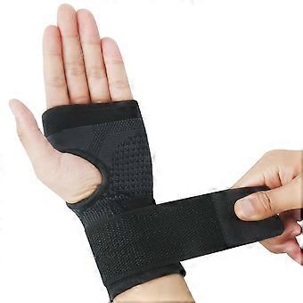 Wrist Support Brace for Weightlifting, Adjustable Compression Wristband with Breathable Fabric, L Size