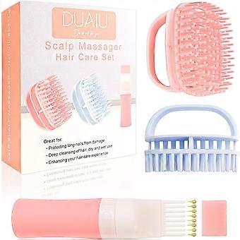 Hair Oil Applicator with 2PCS Scalp Massager, Silicone Root Comb Applicator
