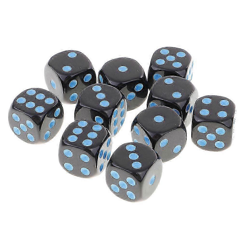 10 D6 Dice Set with Points for RPG