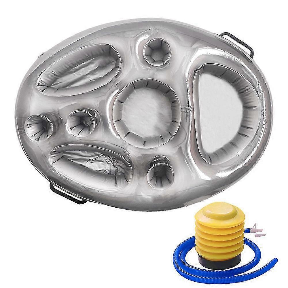 Inflatable Floating Pool Drink Holder Grey