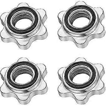Set of 4 Dumbbell Spinlock Collars 25mm Non-slip Screw Caps for Dumbbell Barbell Bars