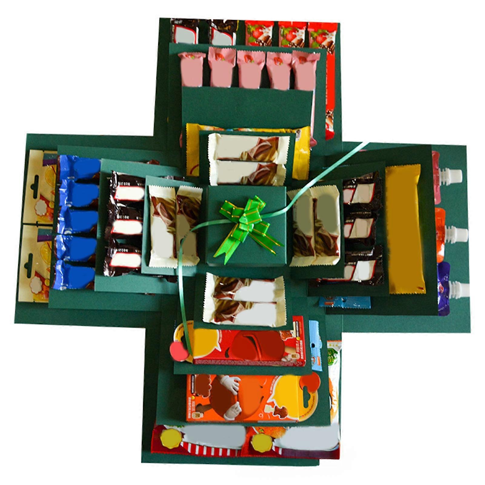 Paper Exploding Box with 5 Layers for Snacks and Sweets Storage