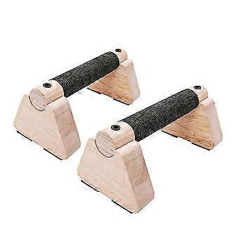 2026 season Wood Calisthenics Bar Solid Wood Parallettes Push-Up Bar For Home Gym Floor