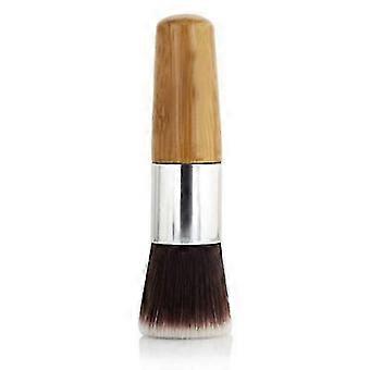 Runder, flacher Foundation-Puderpinsel mit Bambusgriff, Kosmetik-Make-up-Werkzeug AB
