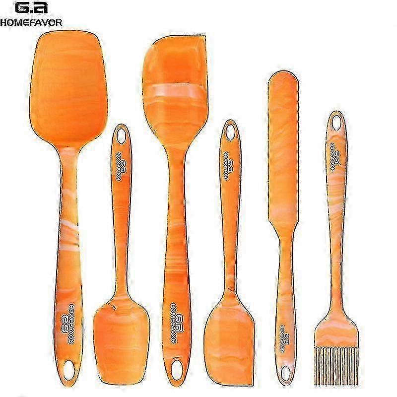 6 Pcs Kitchenware Spatula Sets Cooking Tools Scraper Spoon Brush Soft KF