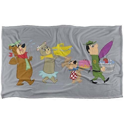 Yogi Bear Marching To The Picnic Blanket
