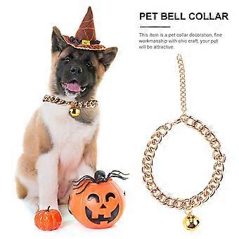 Pet Bell Collar Necklace for Outdoor Use 1Pcs Golden Accessory