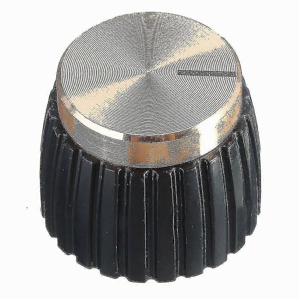 10x Guitar Amp Amplifier Knobs Push-on Black+gold Cap For Amplifier
