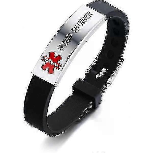 Laser Engraved Blood Thinner Bracelet