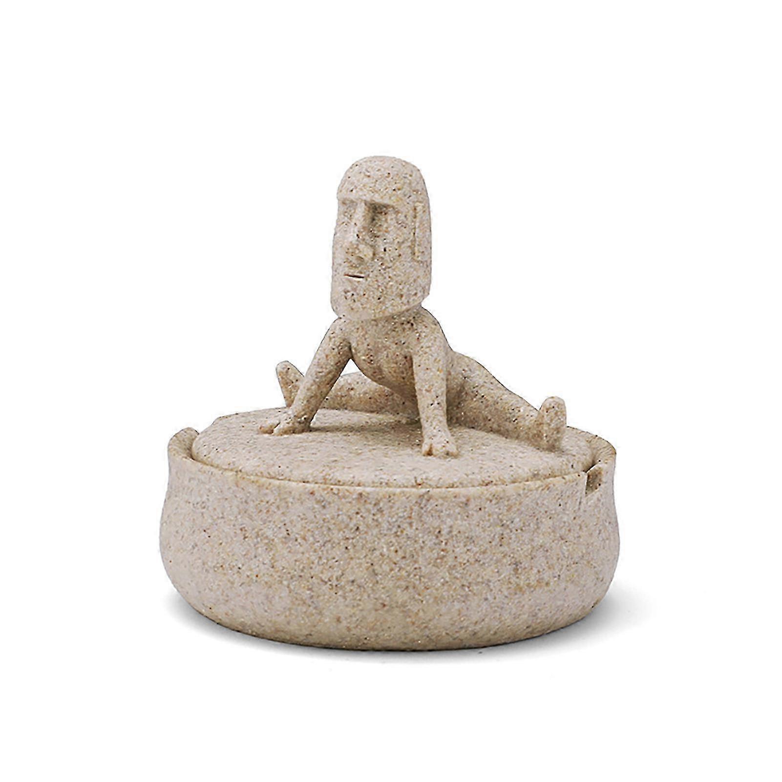 Stone Texture Yoga Ashtray Lid