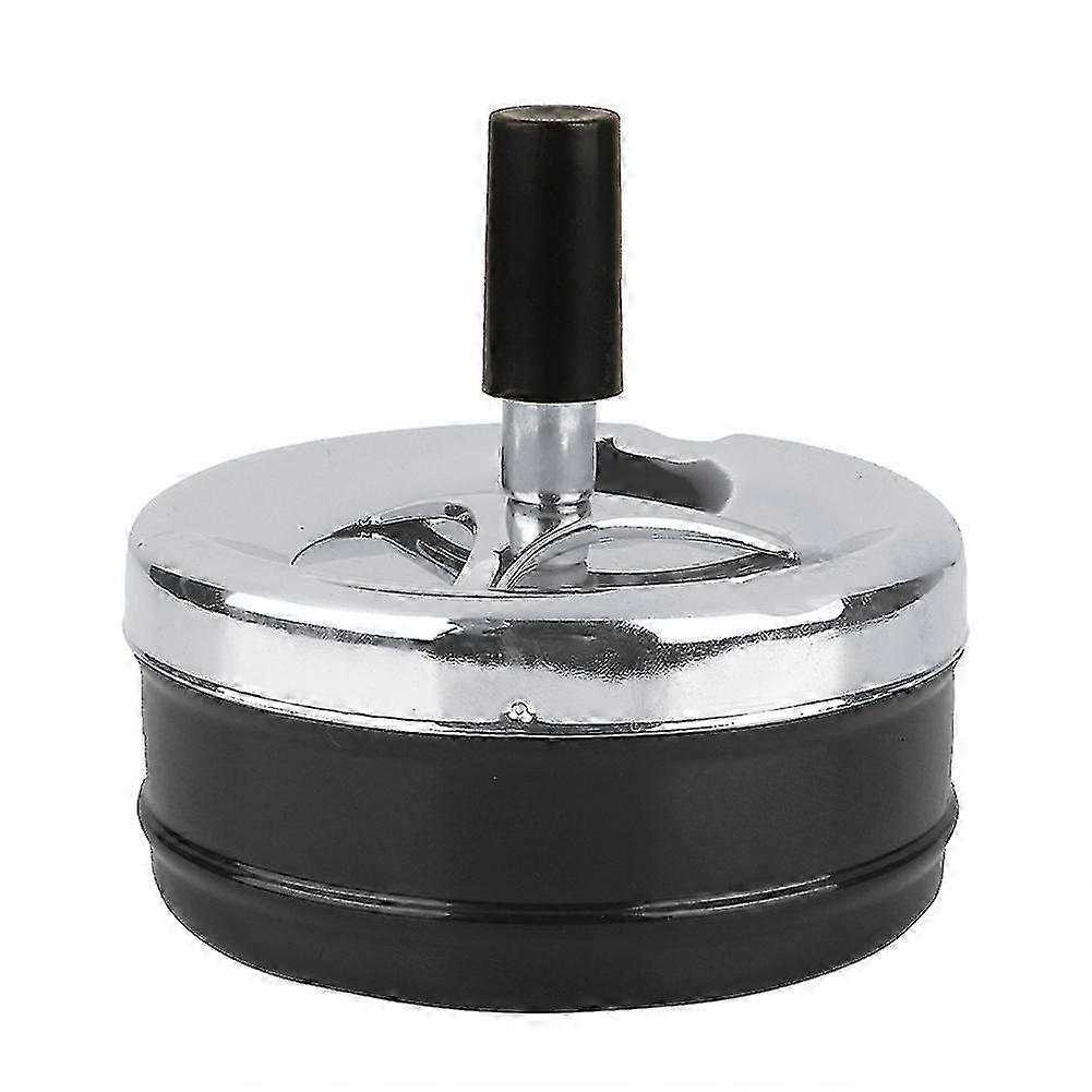 Self-Clearing Rotating Metal Ashtray