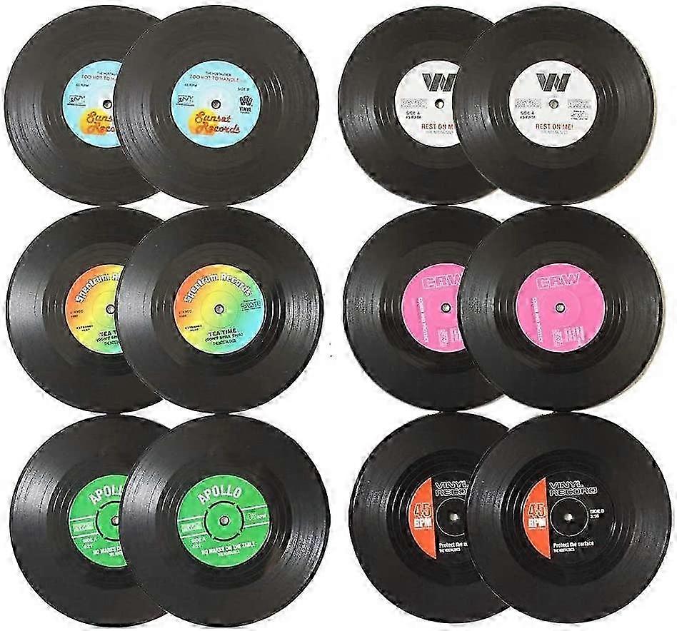 Vinyl-Themed ABS Drink Coasters