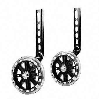 Easy Installation & Adjustable Bicycle Training Wheels for Kids, Compatible with 12-20 Inch Bikes, Black UV Resistant Stabilizers