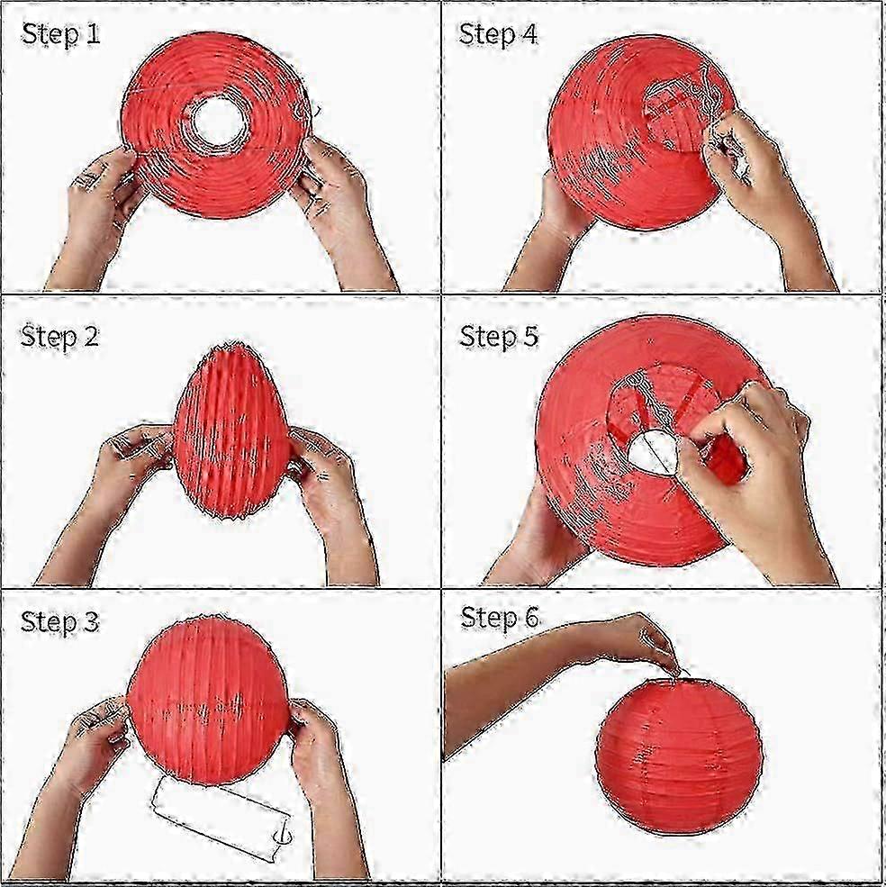 Collapsible White Paper Lantern Set