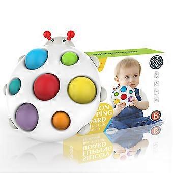 Ladybug Pop It Fidget Toy for Kids and Adults, Stress Relief Sensory Popper with Gift Packaging