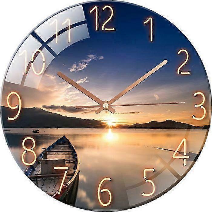 30cm Thick Glass Silent Clock