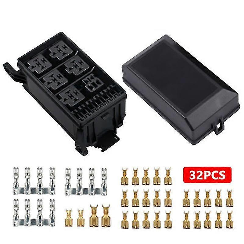 Fusible Midi Boîte à Fusibles ANS 4 Pièces - Porte- 40A/50A - Pour Voitures/Camions Cosses Câble Installation