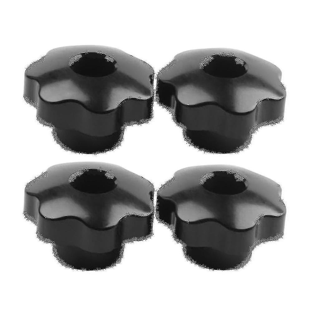 M8 X 50mm Diameter Thread Clamping Star Knob Black Replacement 4pcs