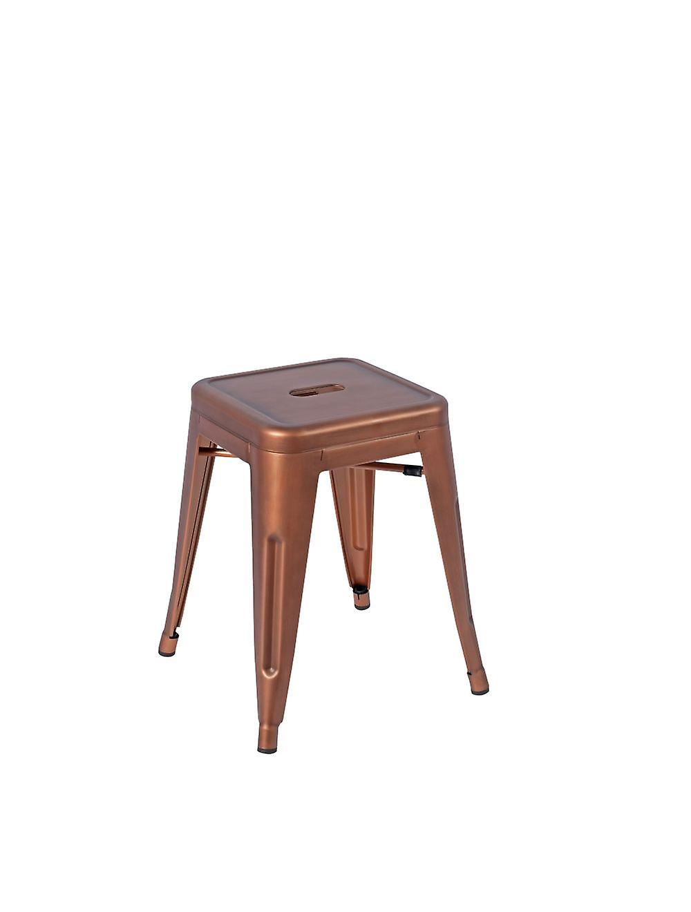 Lyone Low Bar Stool Vintage Copper