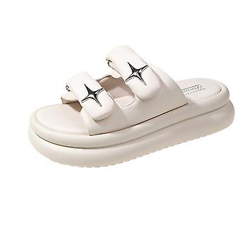 Damen Sommer Slide Sandalen Gepolsterte Dicke Sohle Bequeme Kissen Sandalen Für den täglichen Gebrauch Einkaufen