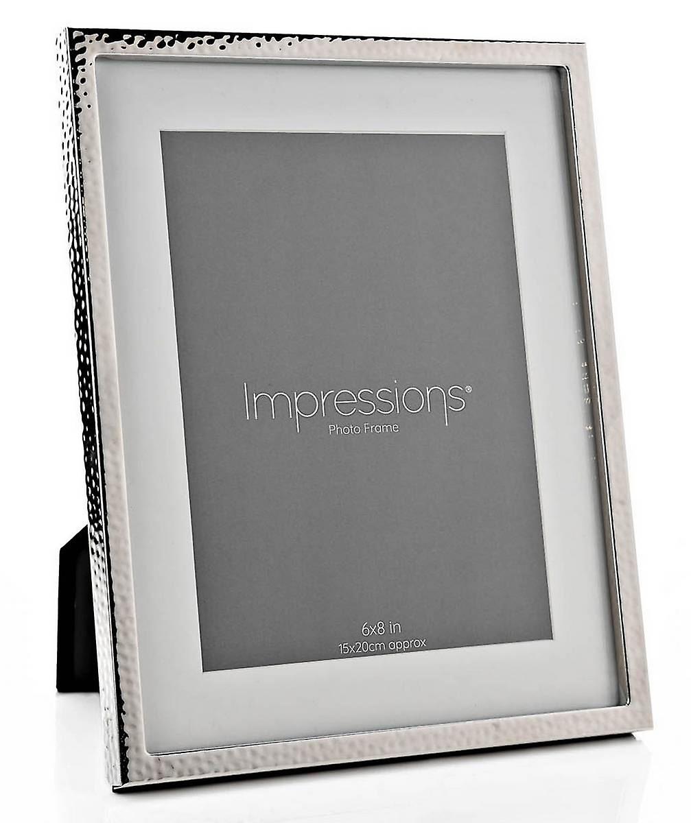 Juliana Silver Plated Hammered Metal Photo Frame 6 x 8 - Silver