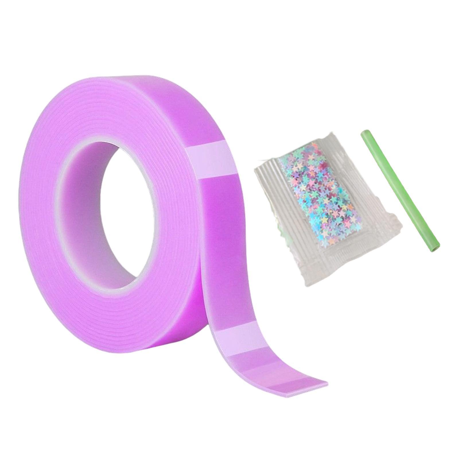 ננו קלטת הרכבה מצחיק עבור צעצוע חינוכי מבוגרים כיתה DIY מלאכה 1mmx3cmx1m סגול