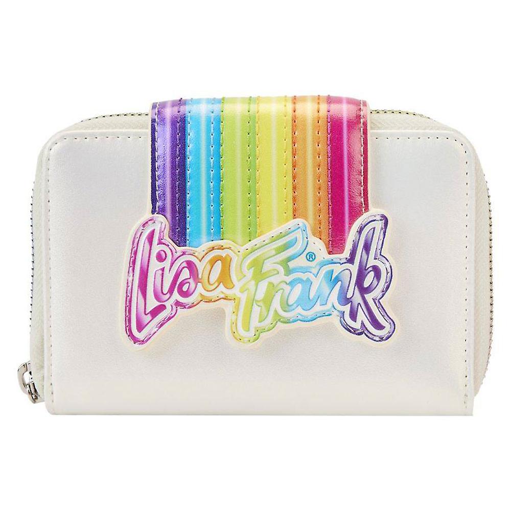 Officially Licensed Loungefly Lisa Frank Rainbow Logo Printed Zip Around Wallet