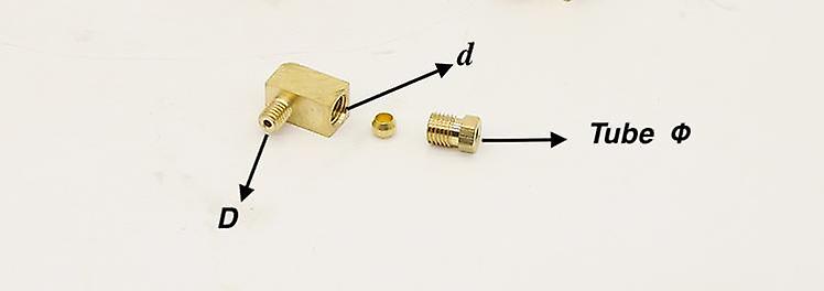 Brass Right-angle Connector/coupling Pl-406 For Centralized Lubrication System/cnc Machine Centre