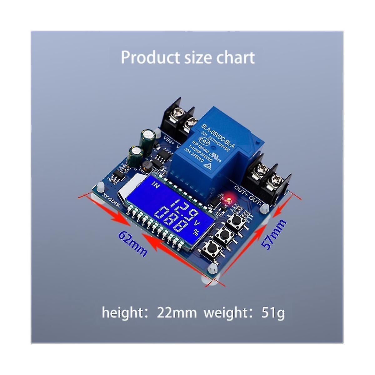Xy-cd63l 30a Battery Charge Discharge Controller Low Voltage Cut Off Switch Undervoltage Overvoltag