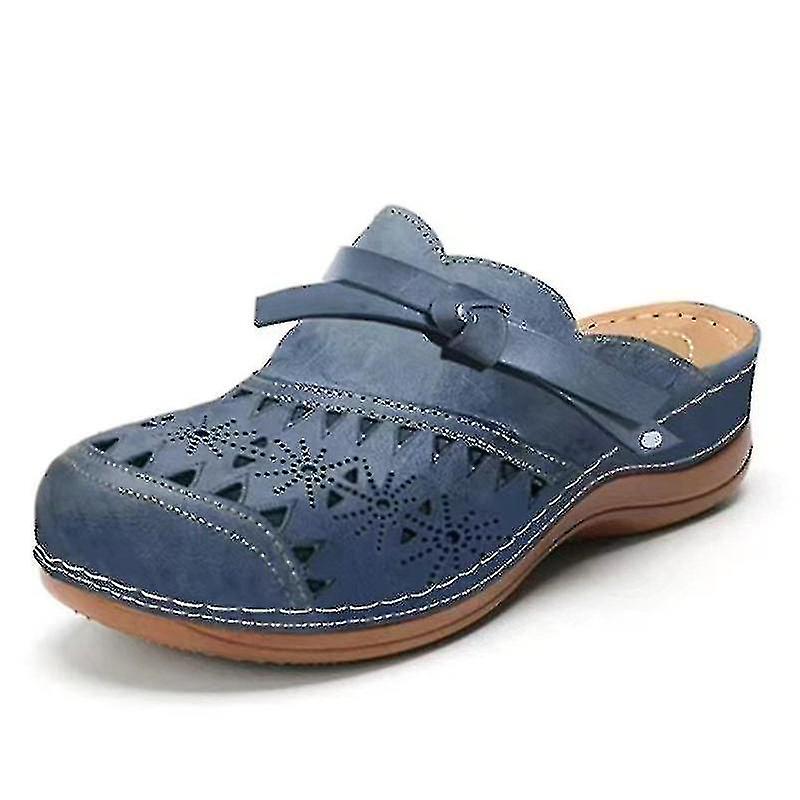 Lady Comfortable Closed Toe Sandaler Damer Vardagliga kilar Andas
