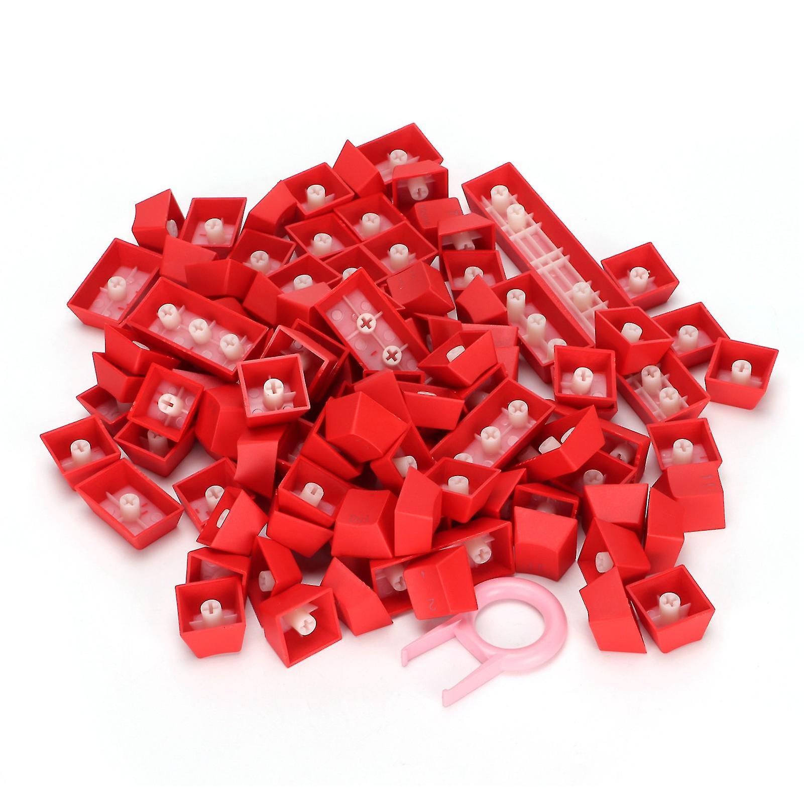 108 Key PBT Keycaps Ergonomic Design Oil Resistant Colorful Keycap Set for Mechanical Keyboard Gaming Accessories Red