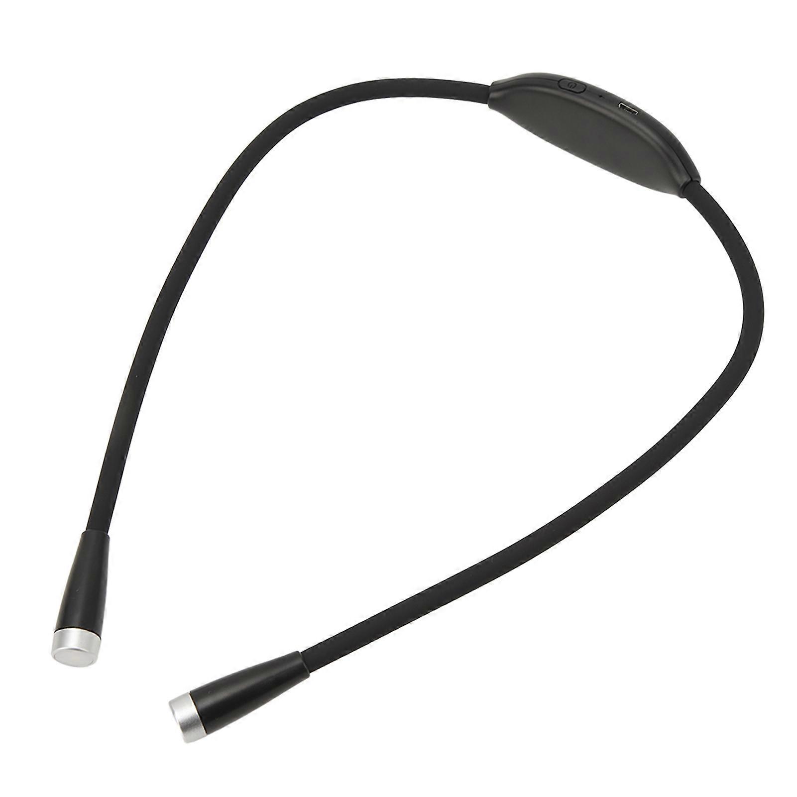 Neck Reading LED Lamp 3 Gear Brightness Bendable Silicone ABS White Light Source LED Hug Light for Writing 