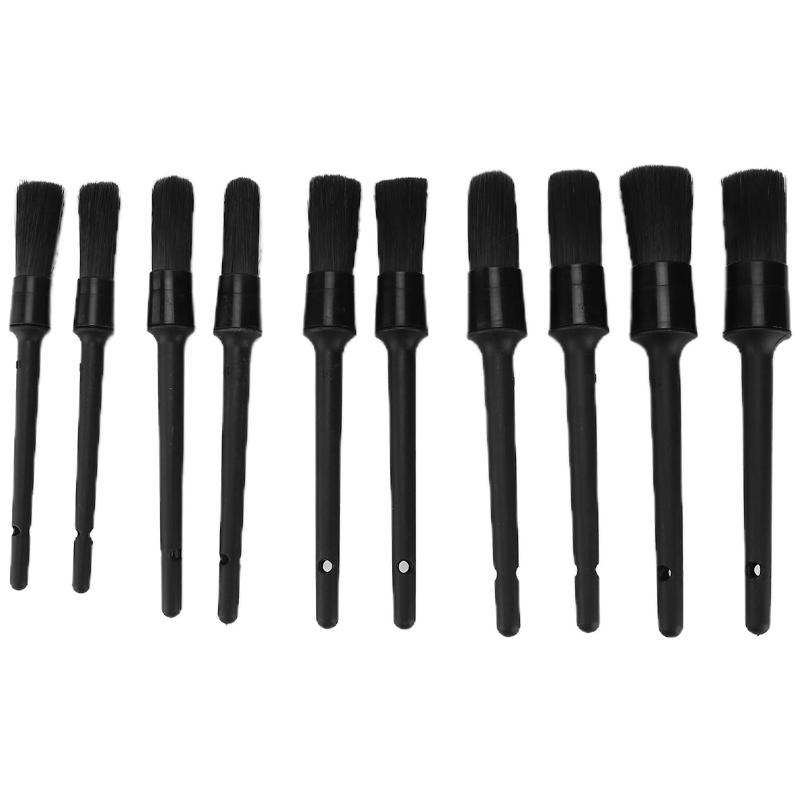 Cleaning brushes kit for vehicle interior detailing