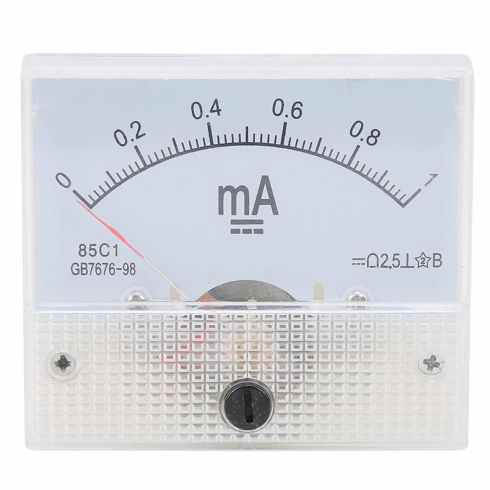85C1 DC 0~1MA Pointer DC Ammeter Current Measuring Meter Pointer DC Ammeter