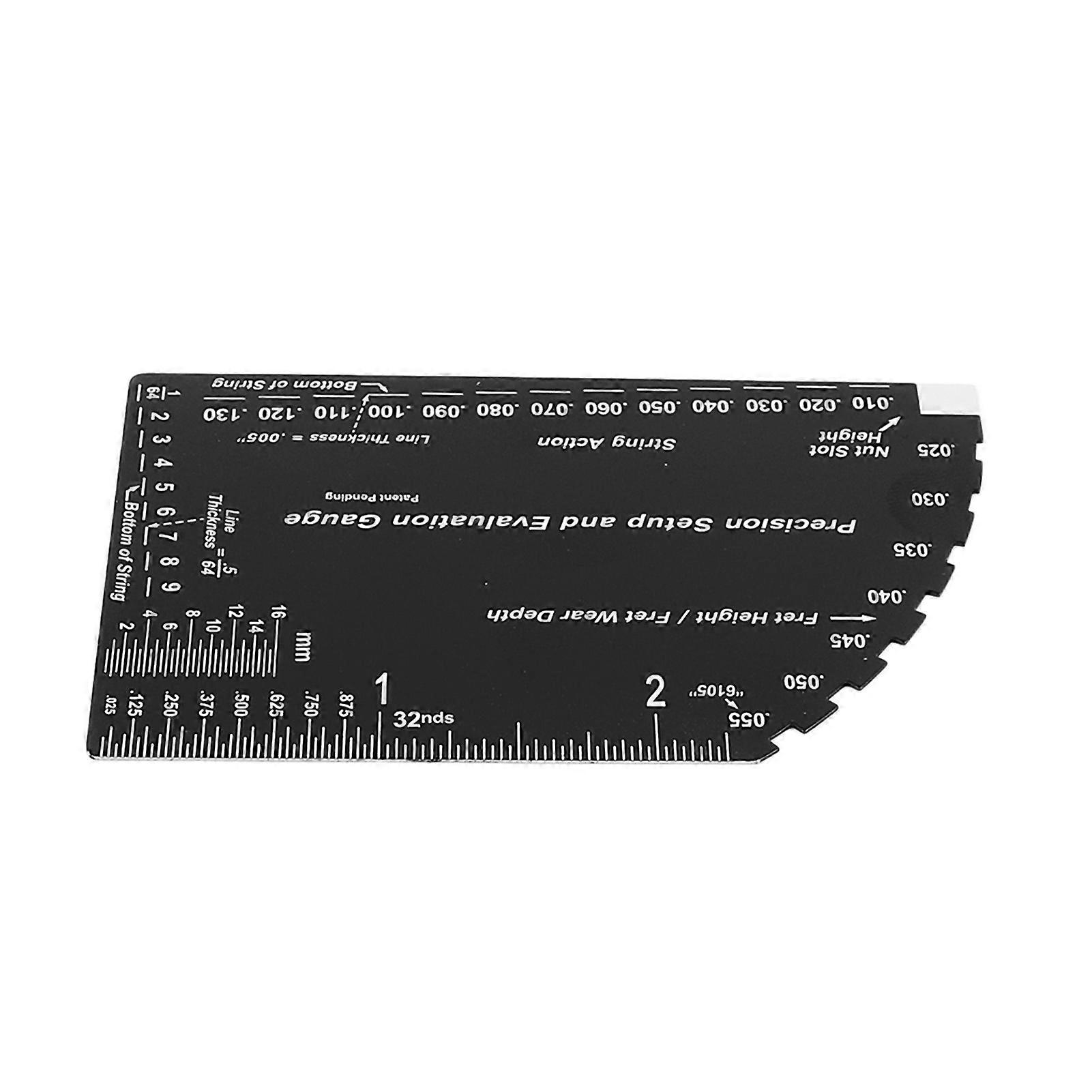 String Action Ruler Stainless Steel Guitar Fret Ruler String Height Gauge Versatile Luthier Tool 