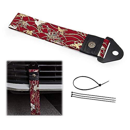 Car Modification Racing Tow Strap Personalized with Combination of Ancient Japanese Antiquity Element and Cents Crane Traction Rope Trailer Hook Fit f