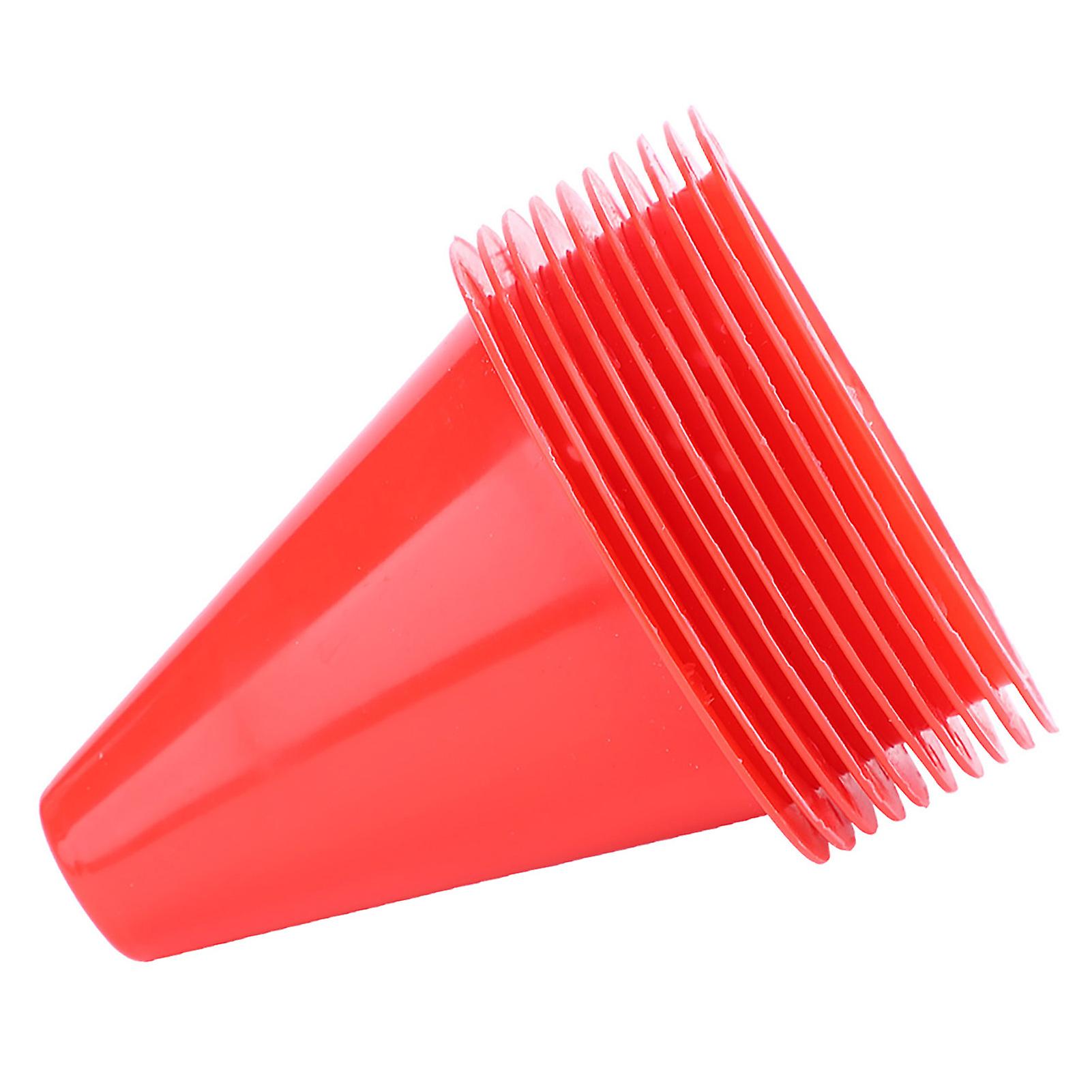 10pcs Soccer Training Cones, 8.5x8.5cm, Red Plastic Markers