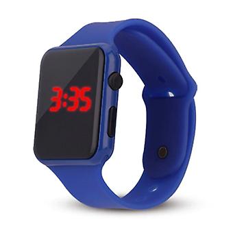 Stuff Certified® Digital Watch Wristband - Silicone Strap LED Screen Sport Fitness - Dark Blue