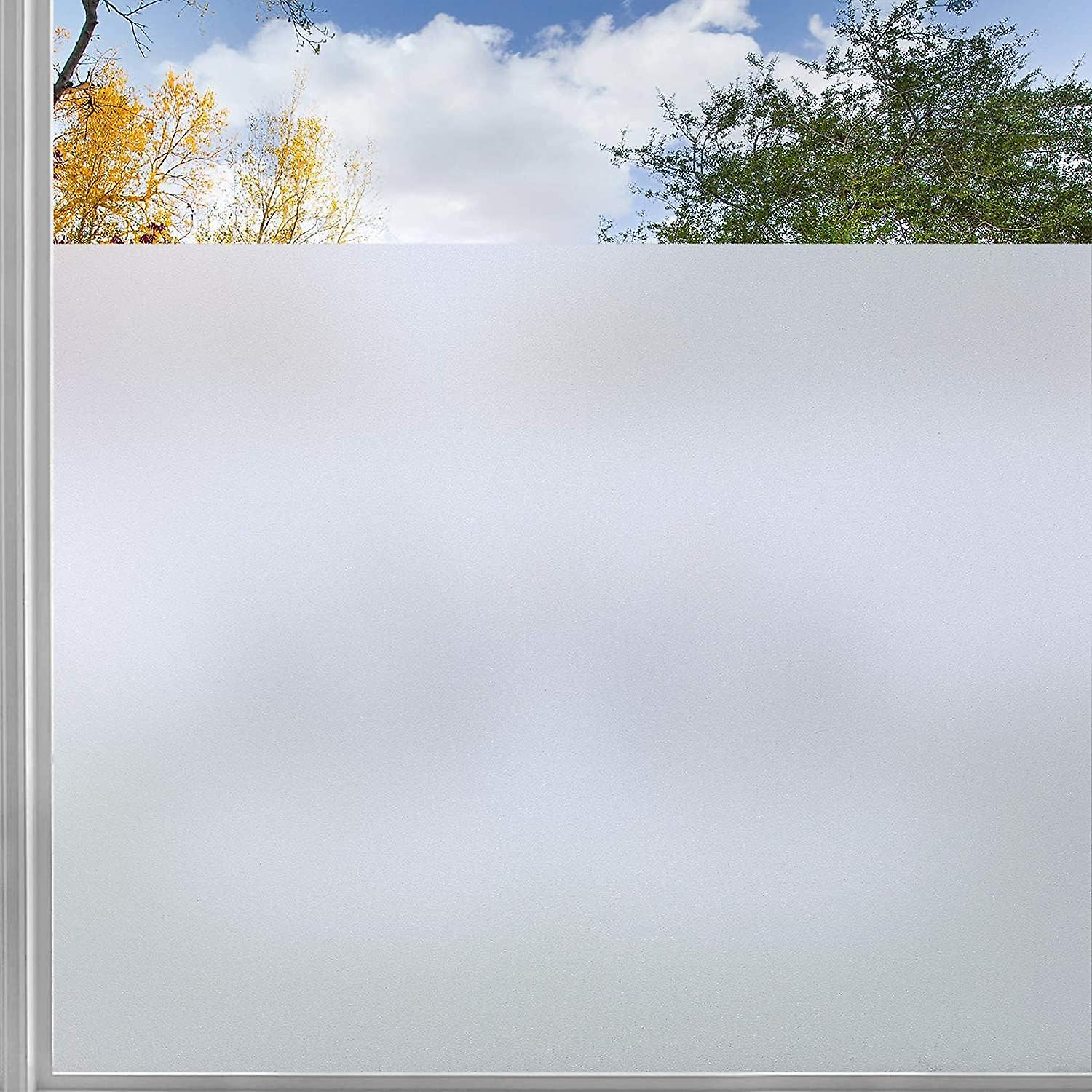 (40x200cm)Electrostatic Blackout Window Film Anti UV Adhesive Reusable Window Anti Static Frosted G
