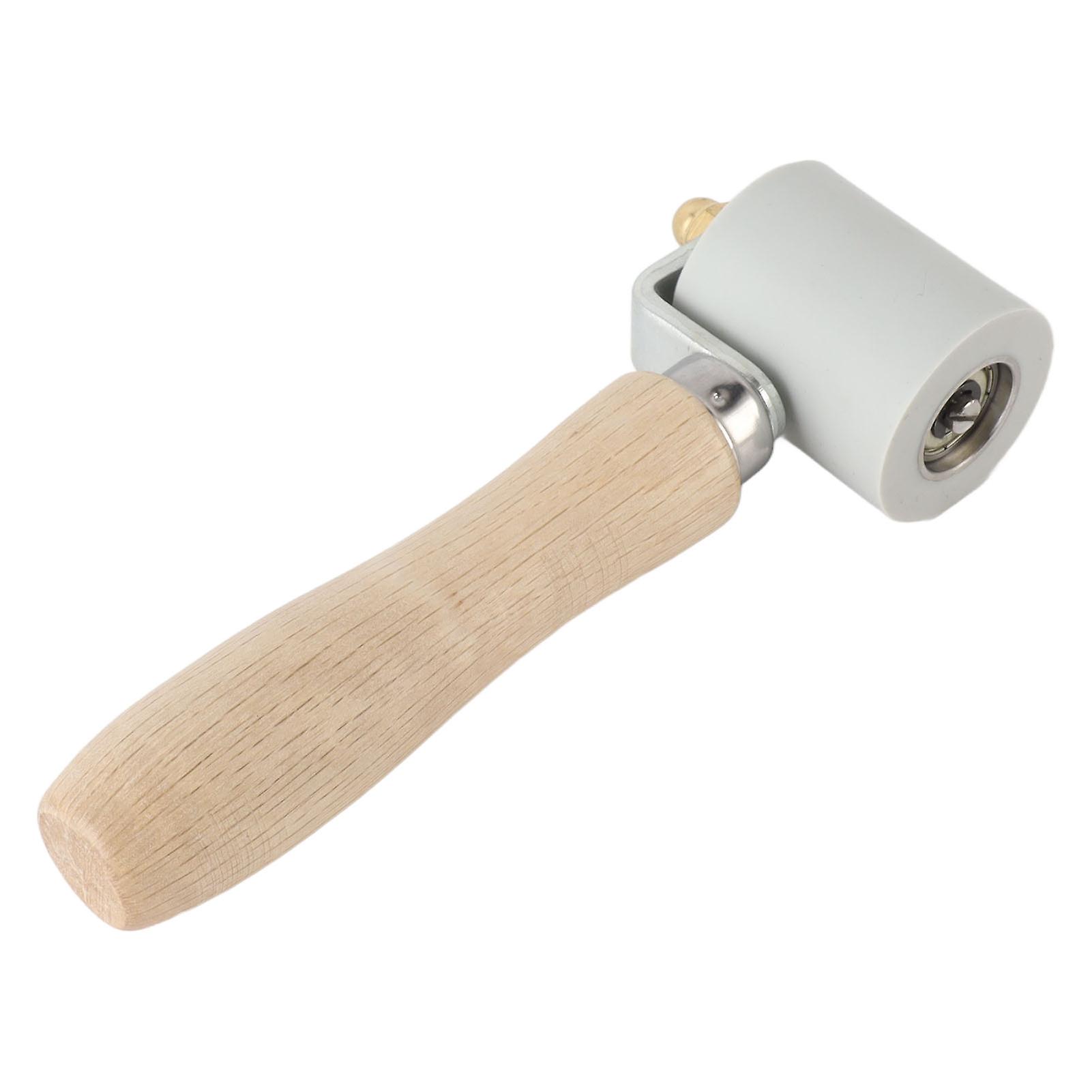 Silicone Seam Tester Bearing Design Ergonomic Detachable Smoothing Seam Roller Tool for PVC Roofing Tape Gray Width 45mm/1.8in