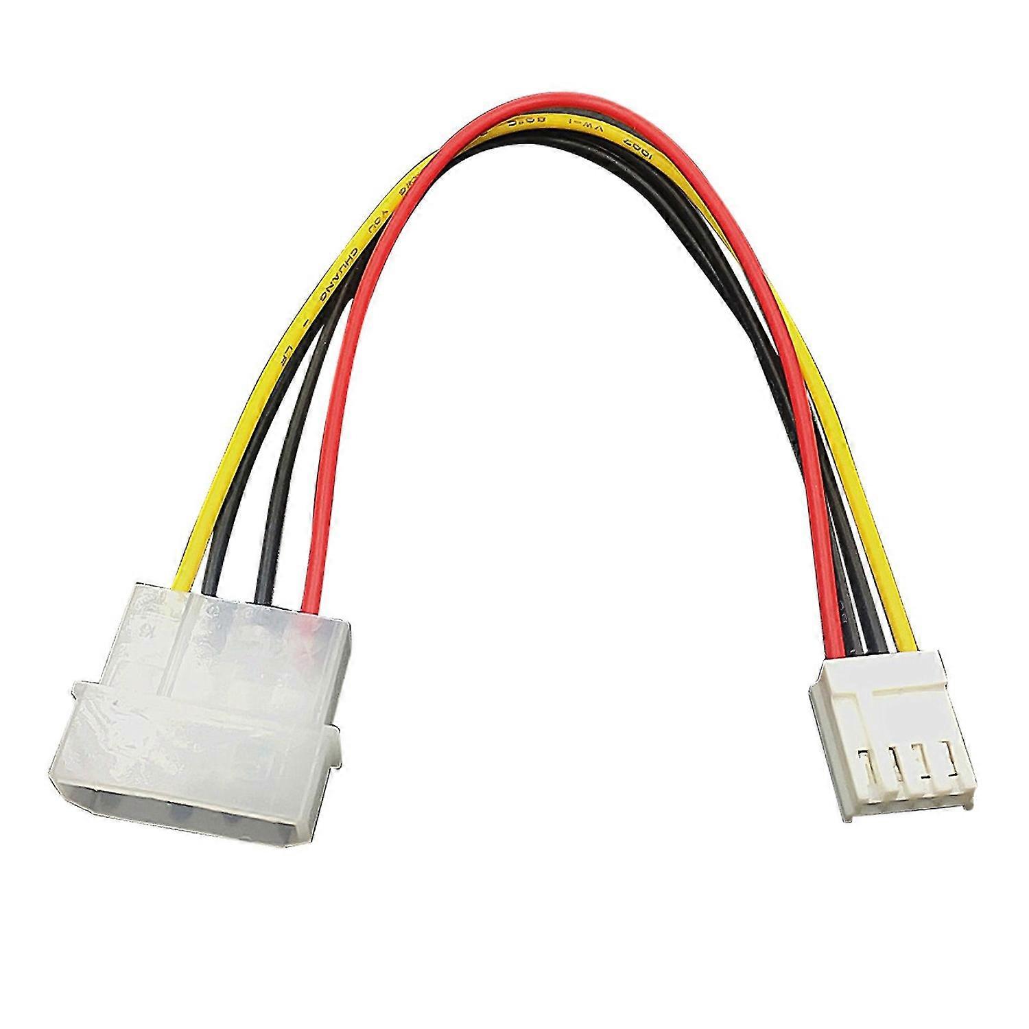 20cm 4-pin Big to Small Power Cable Metal Floppy Drive Power Cord for Computer PC