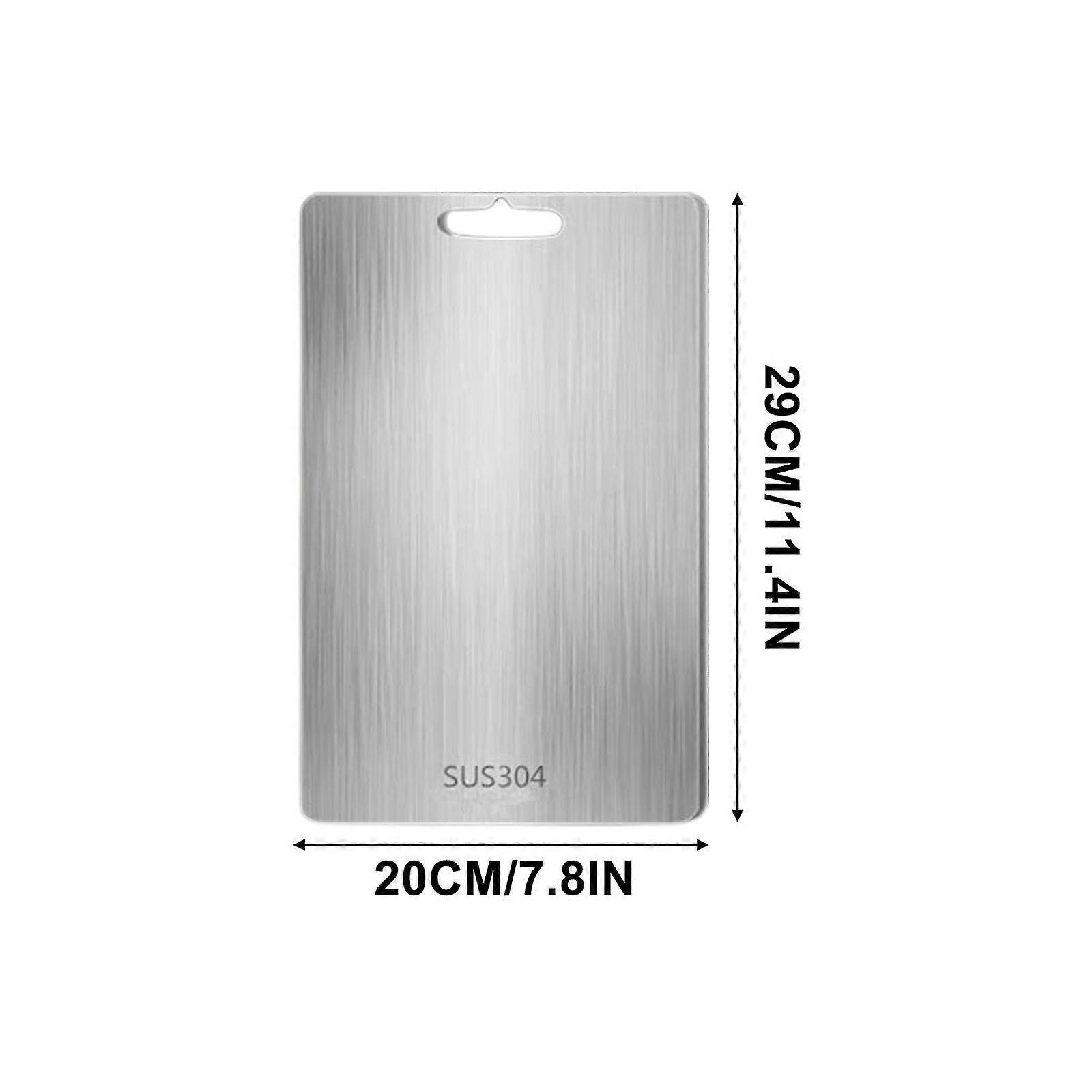 Titan Schneidebrett - Edelstahl Schneidebrett für Küche 304 Schneidebrett Lebensmittelqualität für Fleisch Obst Gemüse Spülmaschinenfest C An Be Hun