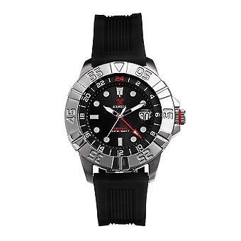 Axwell Barrage Strap Watch w/Date - Schwarz