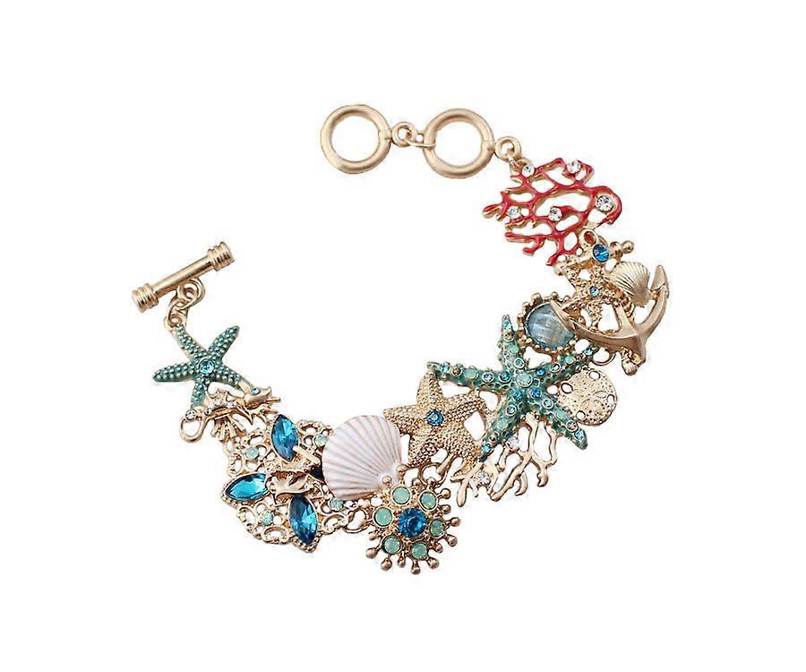 Starfish Coral Shell Anchor Bracelet